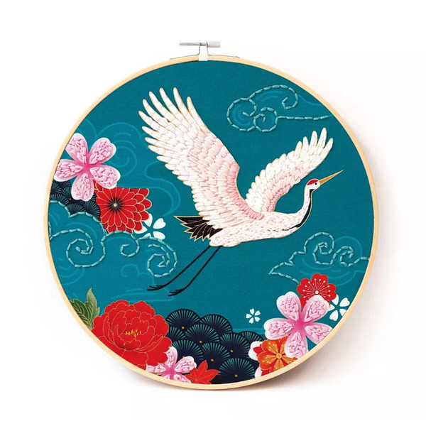 Kit Punch Needle - Grue du Japon