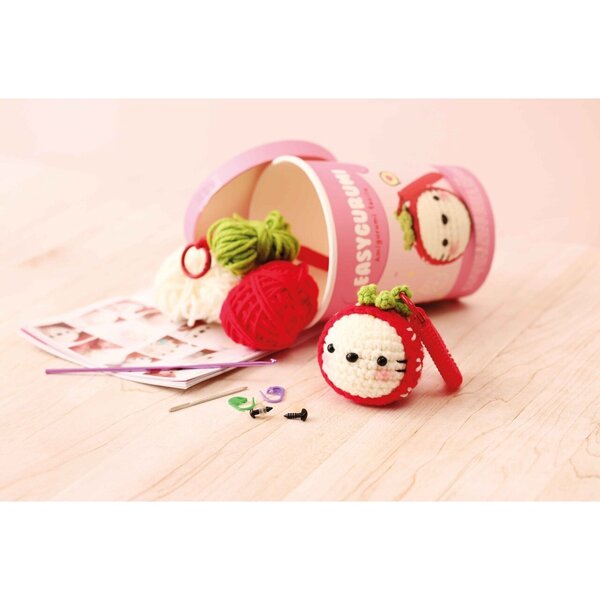Kit porte-clé Easygurumi DIY - Fraise