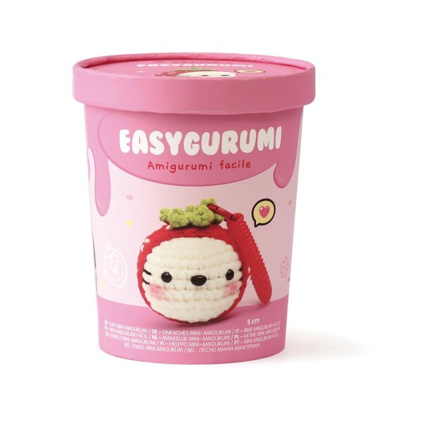 Kit porte-clé Easygurumi DIY - Fraise