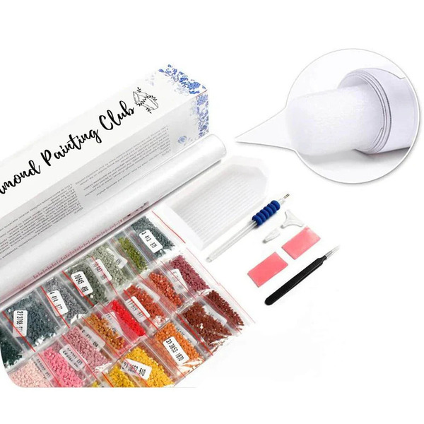 Broderie diamant - Scène grecque