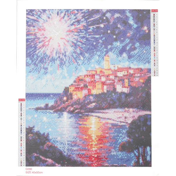 Broderie diamant - Feu d artifice