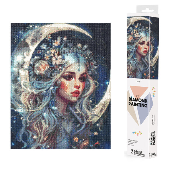 Broderie diamant - Lune