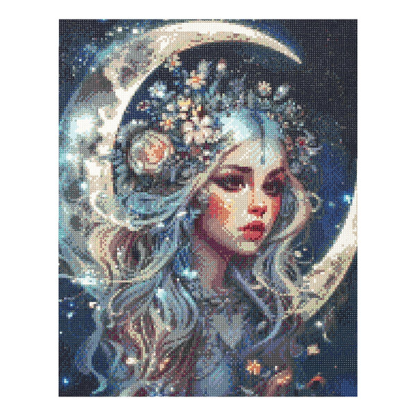 Broderie diamant - Lune