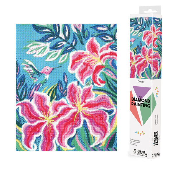 Broderie diamant - Colibri