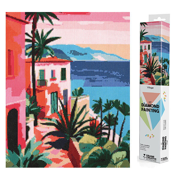 Broderie diamant - Village