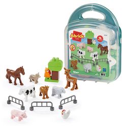 Valisette Les animaux de la ferme - 16 pièces - Abrick