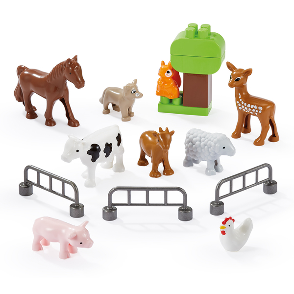 Valisette Les animaux de la ferme - 16 pièces - Abrick