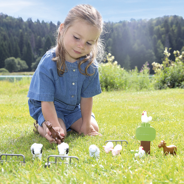 Valisette Les animaux de la ferme - 16 pièces - Abrick
