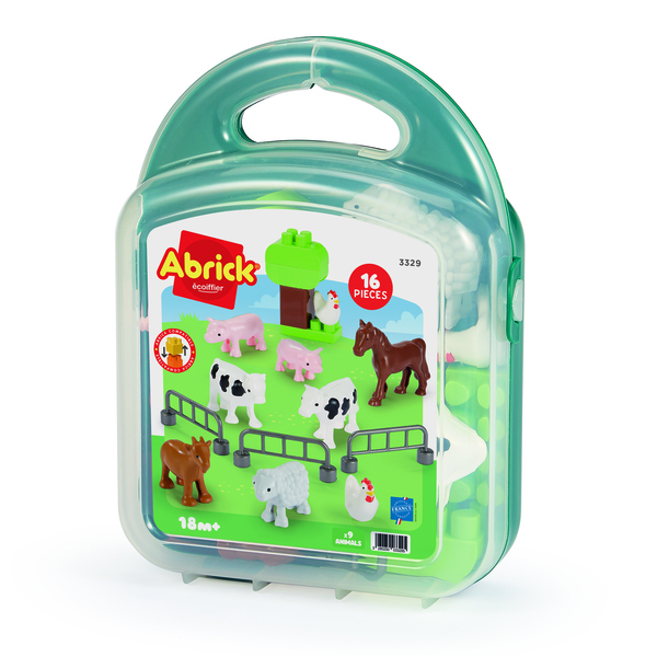 Valisette Les animaux de la ferme - 16 pièces - Abrick