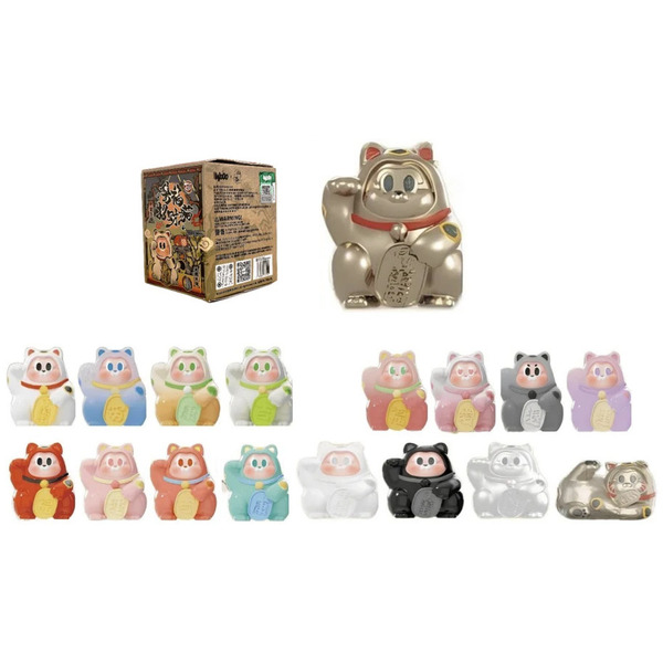 Mini figurine The SLLO en boîte mystère - Chat porte bonheur (modèle aléatoire)