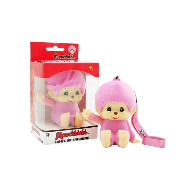 Figurine lumineuse Monchichi rose