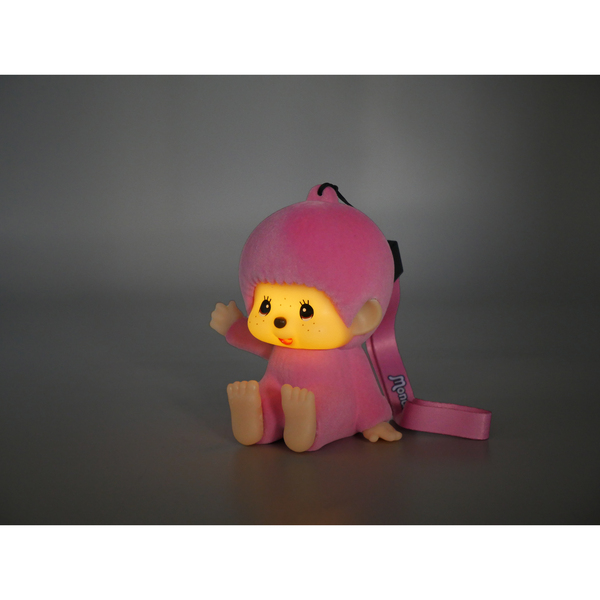Figurine lumineuse Monchichi rose