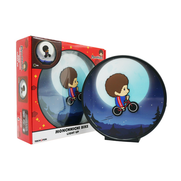 Décoration lumineuse Monchichi à vélo