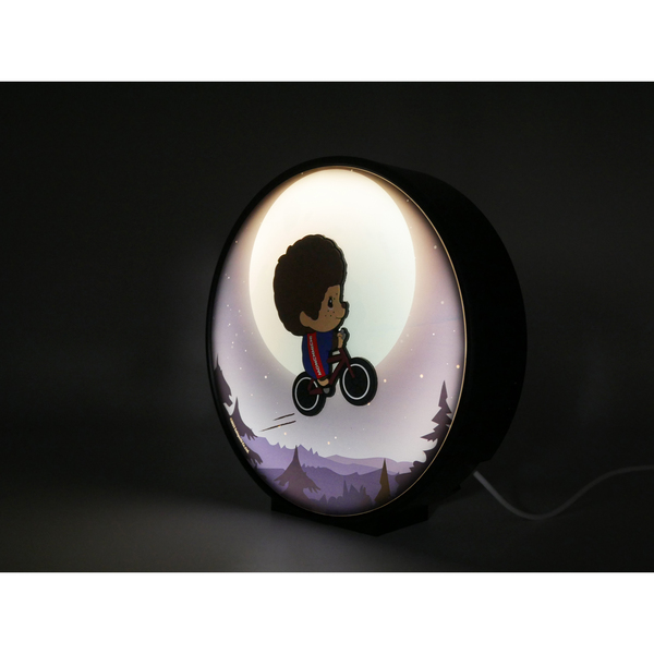 Décoration lumineuse Monchichi à vélo