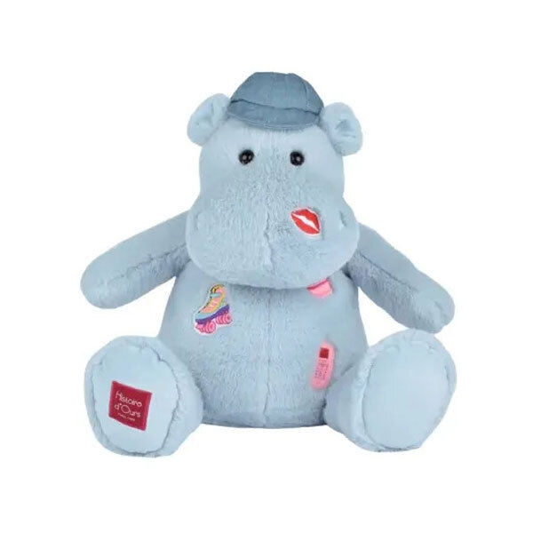 Peluche hippo Cali Dreamin  Bleu 38cm