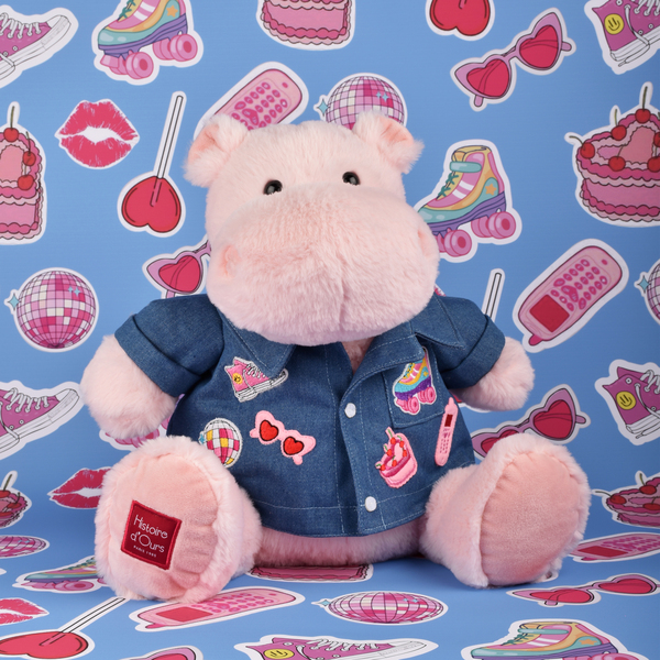 Peluche hippo Pink Mallow38cm