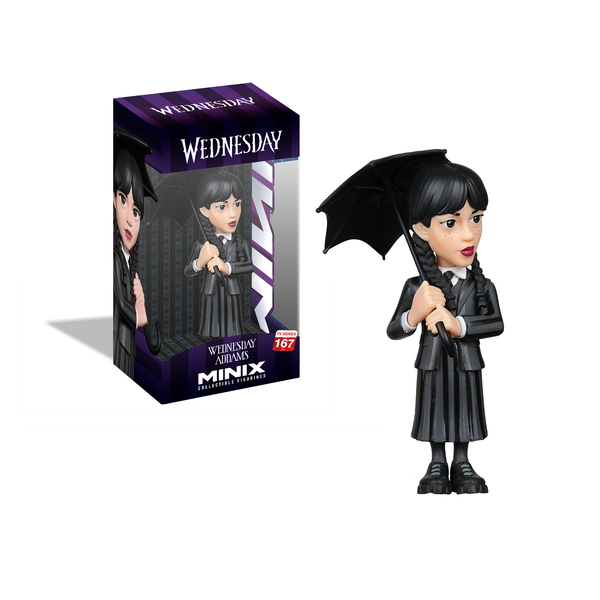 Figurine Minix Mercredi Addams et parapluie 12cm #167