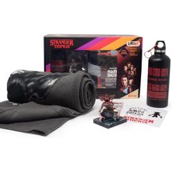 Kit pour chiller avec gourde, plaid, figurine et stickers - Stranger Things