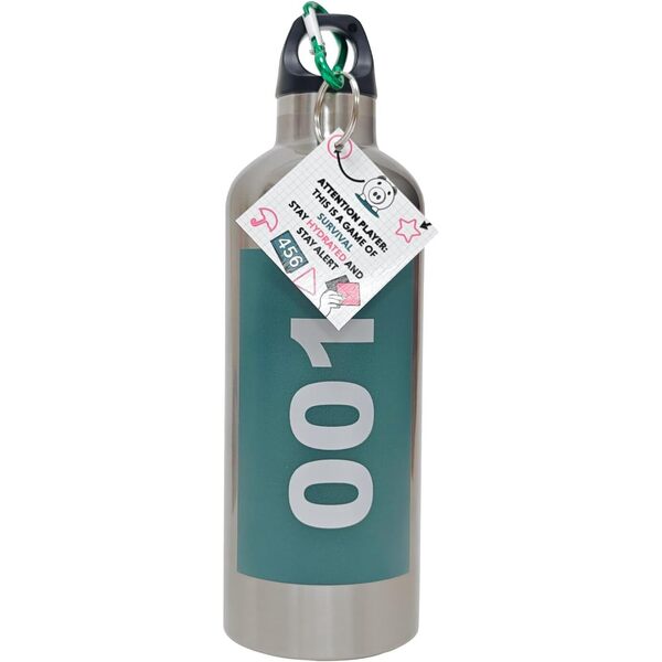 Kit pour chiller avec gourde, plaid, figurine et stickers - Squid Game