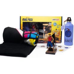 Kit pour chiller avec gourde, plaid, figurine et stickers - One Piece