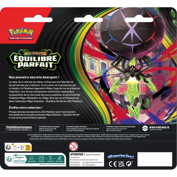 Pack de 3 Boosters Pokémon ME03 Equilibre Parfait