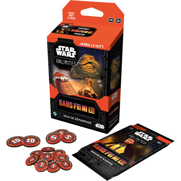 Cartes Star Wars Unlimited - Deck de démarrage - Sans Foi Ni Loi Jabba Le Hutt