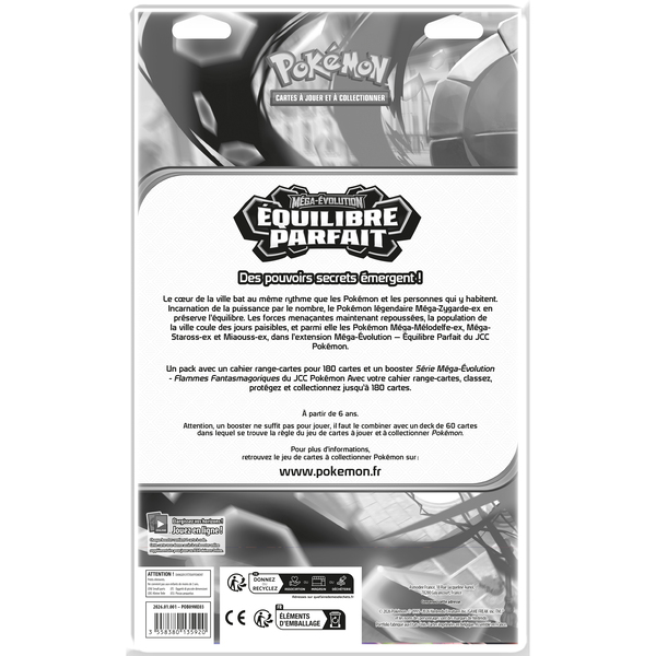 Cahier Pokémon et Booster ME03 Equilibre Parfait