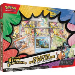 Coffret Pokémon Héros Transcendants - Collection avec Pin's Deluxe Premiers Partenaires