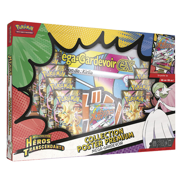 Coffret Pokémon - Collection poster Premium Héros Transcendants - Méga-Lucario-ex ou Méga-Gardevoir