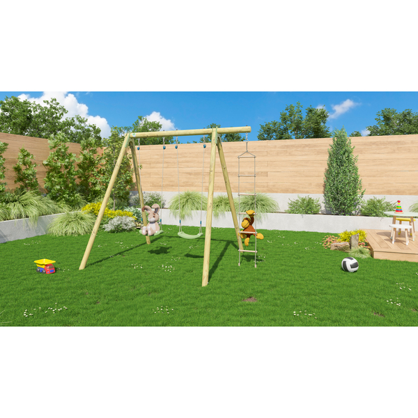 Portique en bois Tridou 2 - 2m30 - 3 agrès