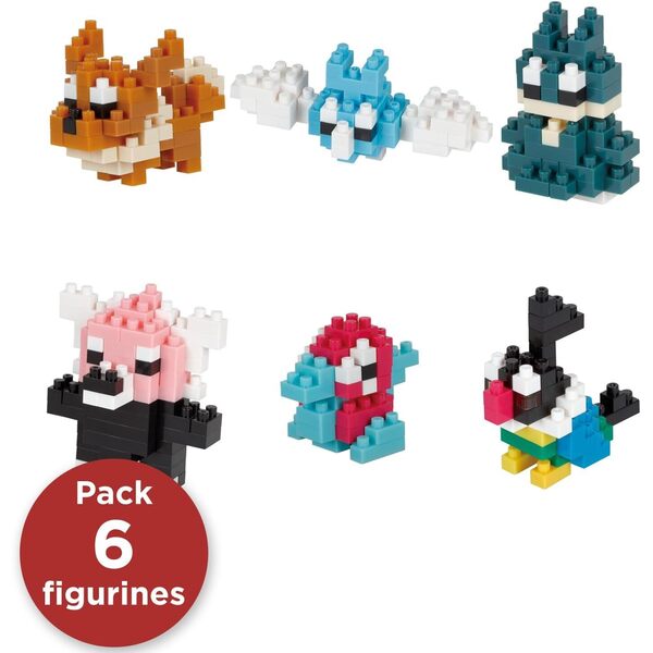 Nanoblock Pack de 6 figurines de Type Normal