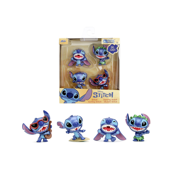 Coffret 4 figurines métal Stitch 6 cm - Jada