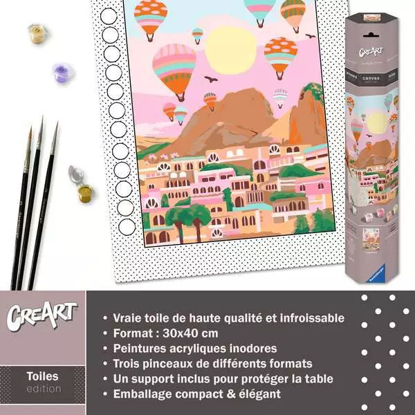 Peinture par numéros Cappadocia - CreArt Toiles 30 x 40 cm
