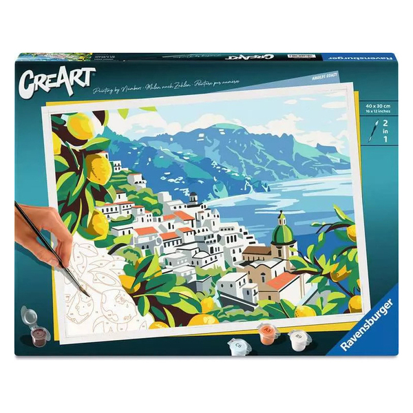 Peinture par numéros Amalfi Coast - CreArt 30 x 40 cm
