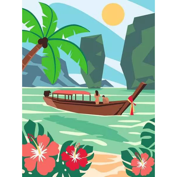 Peinture par numéros Phuket - CreArt 30 x 40 cm