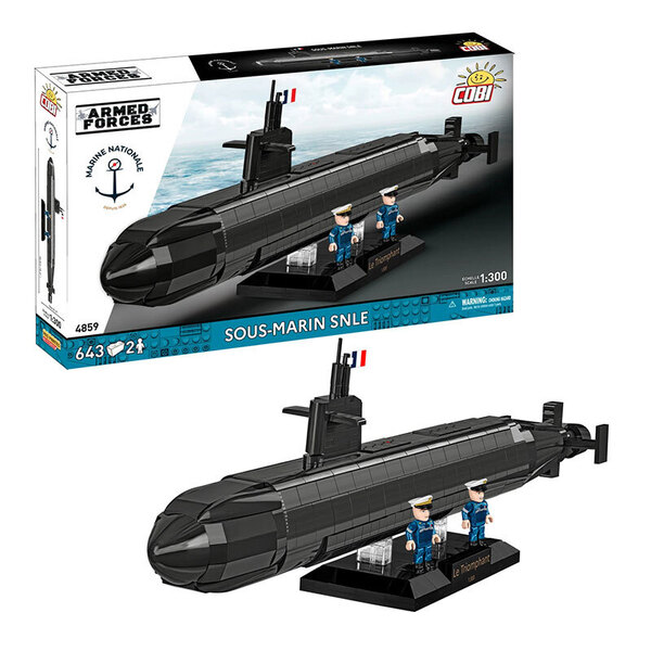 Maquette Sous-marin SNLE (sous-marin lanceur d’engins) 4-en-1 (643 pièces)