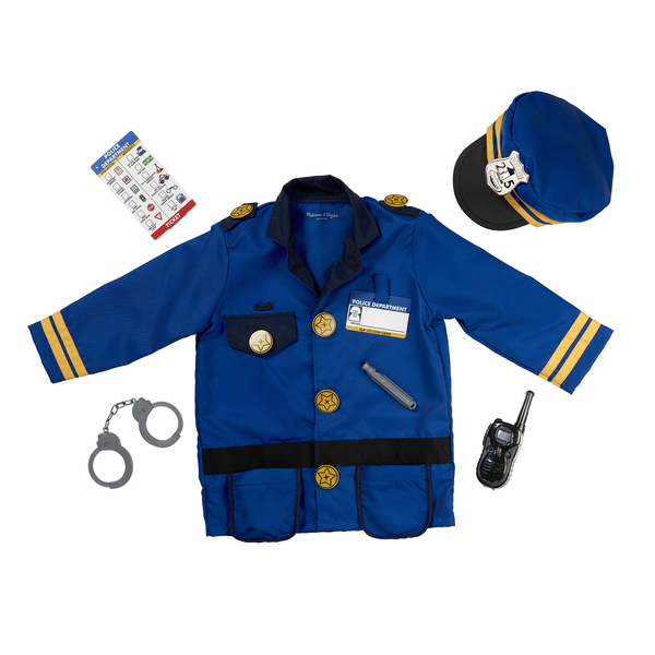 Pack costume + accessoires Policier