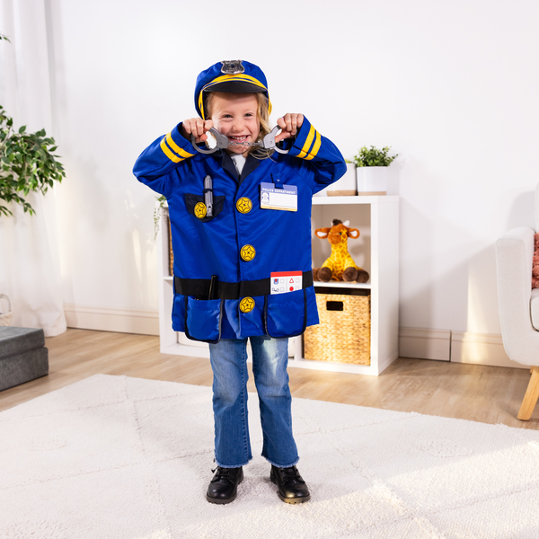 Pack costume + accessoires Policier