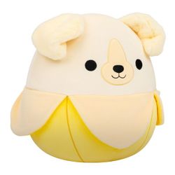 Peluche Squishmallows Nate le Golden Retriever banane - 30cm