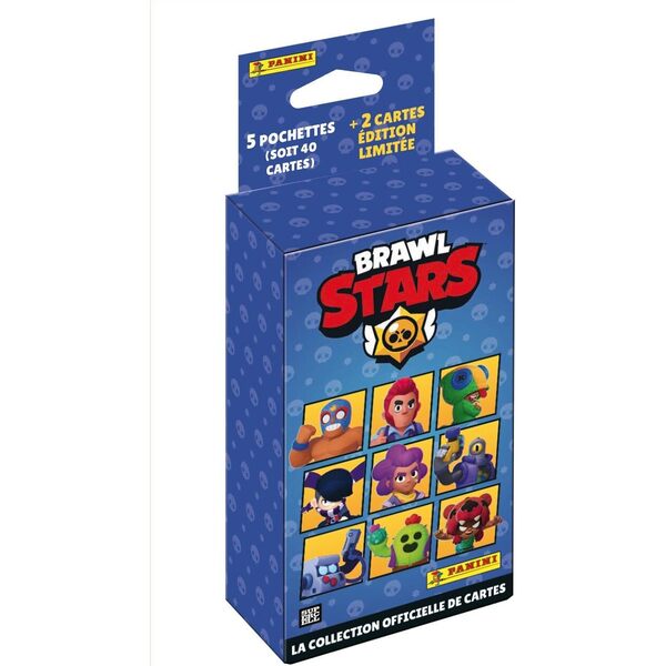 Panini Brawl Stars - Blister 5 pochettes + 2 cartes édition limitée