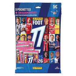 Pack de démarrage Panini Foot 2025-26  L1 - 5 Pochettes + Album