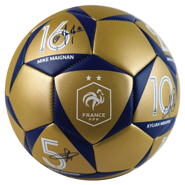 Ballon FFF gold avec signatures 22cm
