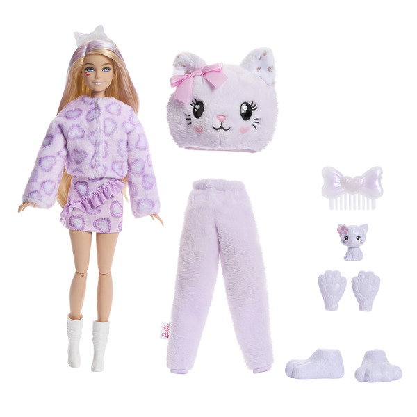 Barbie Cutie Reveal – Bisounours Chat mauve