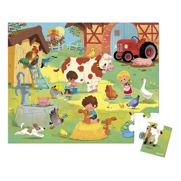 Puzzle une journée à la ferme - 24 pièces