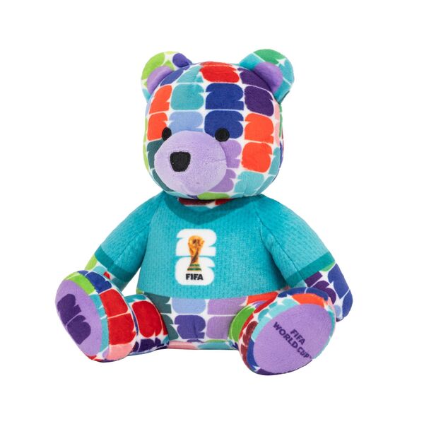 Pelche ours footballeur Coupe du Monde 2026 - 15cm (modèle aléatoire)