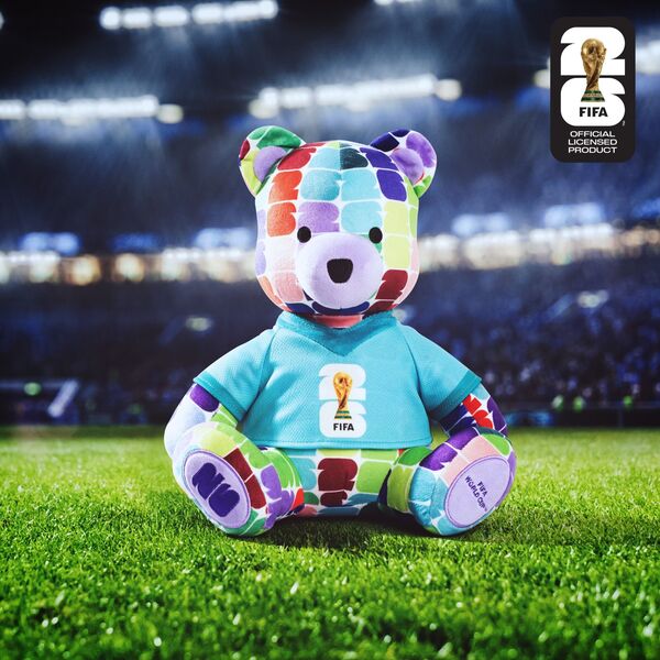 Pelche ours footballeur Coupe du Monde 2026 - 15cm (modèle aléatoire)