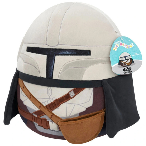 Peluche Squishmallows Star Wars - Mandalorian avec Grogu