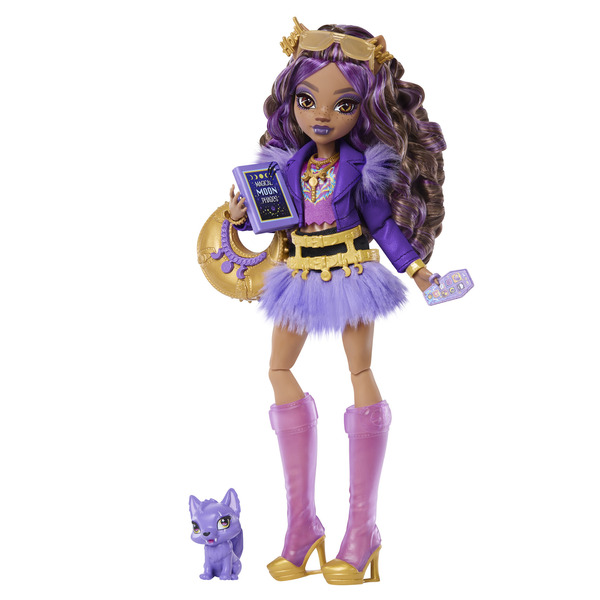 Poupée Clawdeen Wolf en jupe à fausse fourrure Monster High