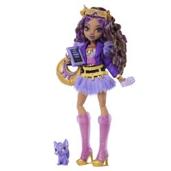 Poupée Clawdeen Wolf en jupe à fausse fourrure Monster High