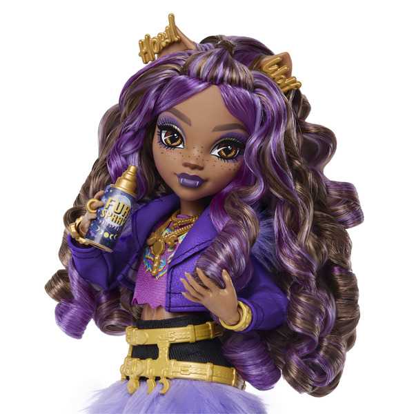 Poupée Clawdeen Wolf en jupe à fausse fourrure Monster High